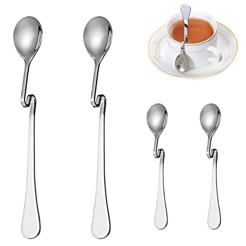 Creative Bending Handle Stainless Steel Stirring Spoons